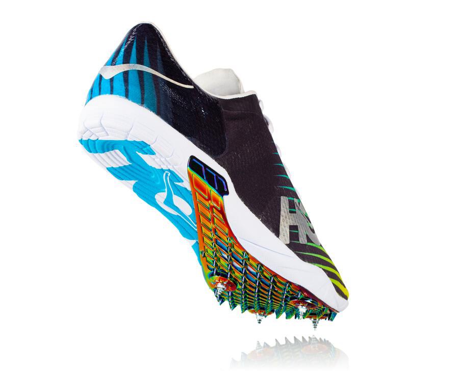 Spikes Atletismo Hoka One One Hombre Negros/Blancos - Speed Evo R - HSAP43265